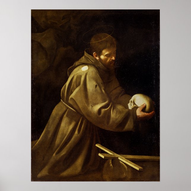 Caravaggio - Francis Prayer Poster (Vorne)