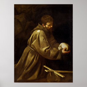 Caravaggio - Franziskusgebet Poster