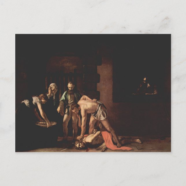 Caravaggio - Hinter dem Heiligen Johannes dem Täuf Postkarte (Vorderseite)