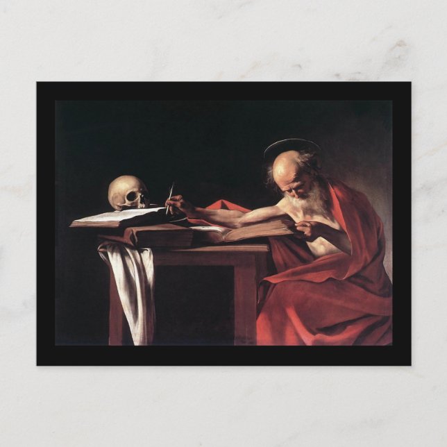 Caravaggio Hl. Hieronymus Postkarte (Vorderseite)