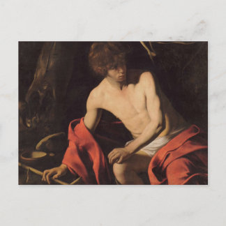 Caravaggio John in der Wildnis Johannes der Täufer Postkarte
