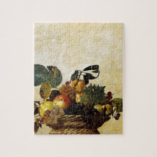 Caravaggio - Korb der Frucht - klassische Grafik Puzzle