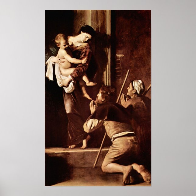 Caravaggio-Madonna der Pilger Poster (Vorne)