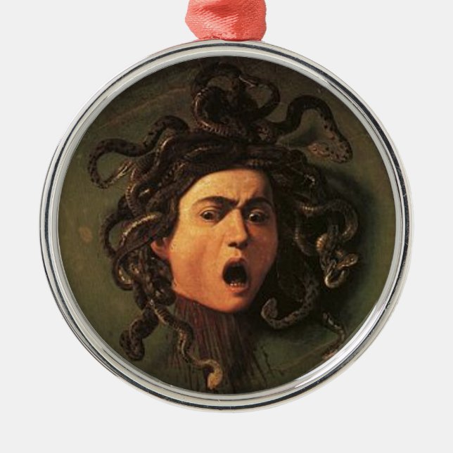 Caravaggio - Medusa - klassische italienische Silbernes Ornament (Vorne)