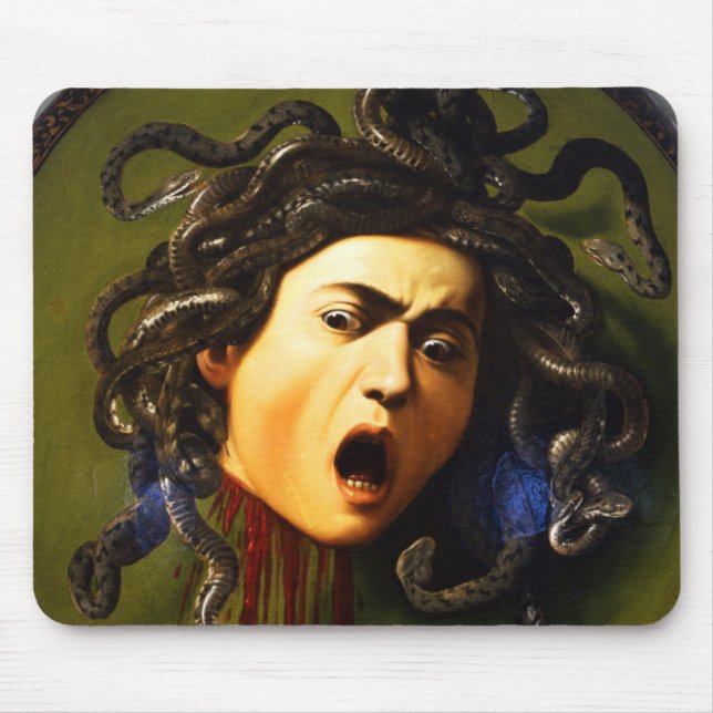 Caravaggio Medusa-Mausunterlage Mousepad (Vorne)