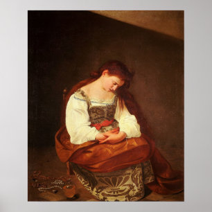 Caravaggio - Penitent Magdalene 1594 Poster