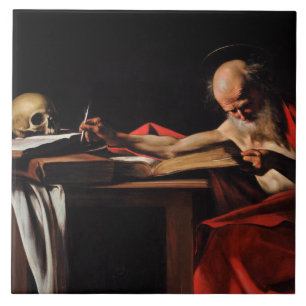 Caravaggio - Saint Jerome Writing Fliese