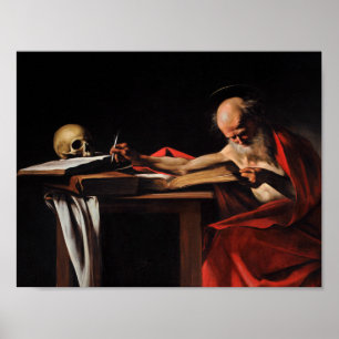 Caravaggio - Saint Jerome Writing Poster