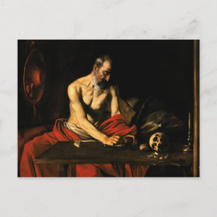 Caravaggio - Saint Jerome Writing Postkarte
