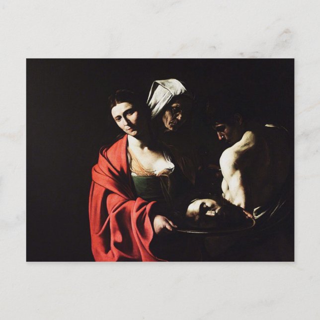 Caravaggio - Salome - Klassisches Barockwerk Postkarte (Vorderseite)