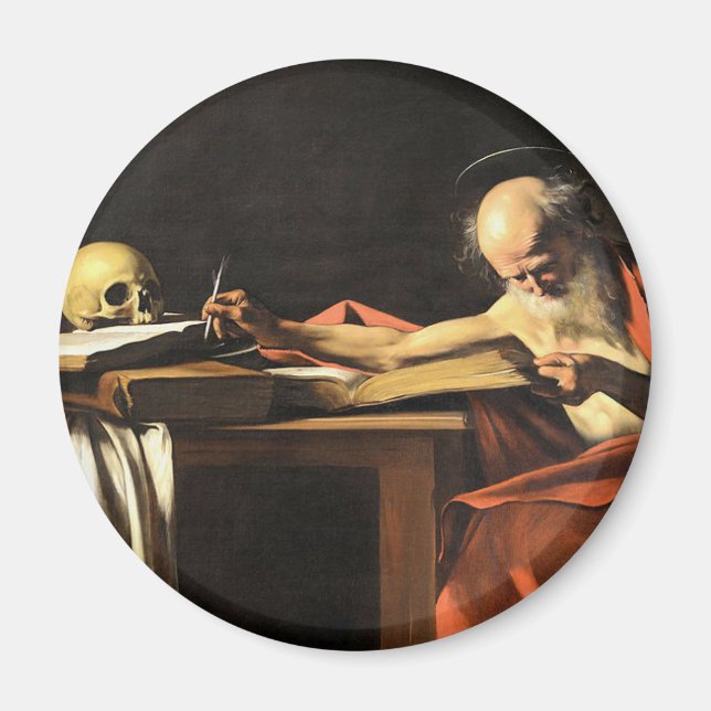 Caravaggio - San Gerolamo - Malerei der Renaissanc Magnet (Vorne)