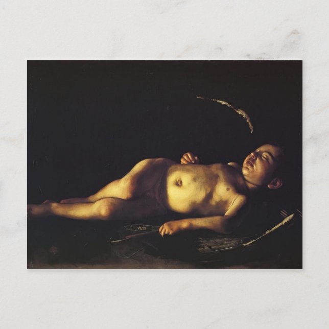 Caravaggio - Schlafstörung Postkarte (Vorderseite)