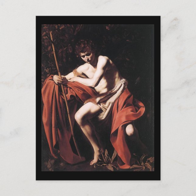 Caravaggio St John The Baptist Postkarte (Vorderseite)