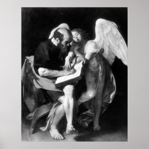 Caravaggio St Matthew und der Engel Poster