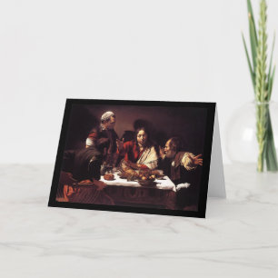 Caravaggio Supper bei Emmaus Karte