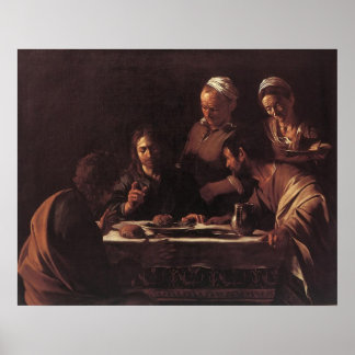 Caravaggio Supper bei Emmaus Poster