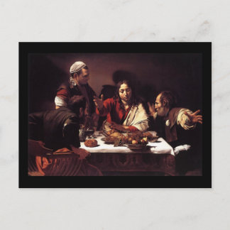 Caravaggio Supper bei Emmaus Postkarte