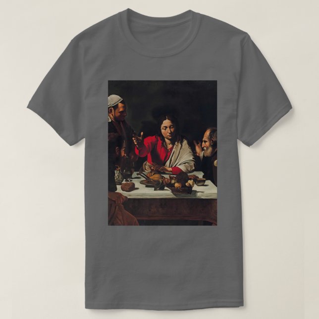 Caravaggio Supper im Emmaus T-Shirt (Design vorne)