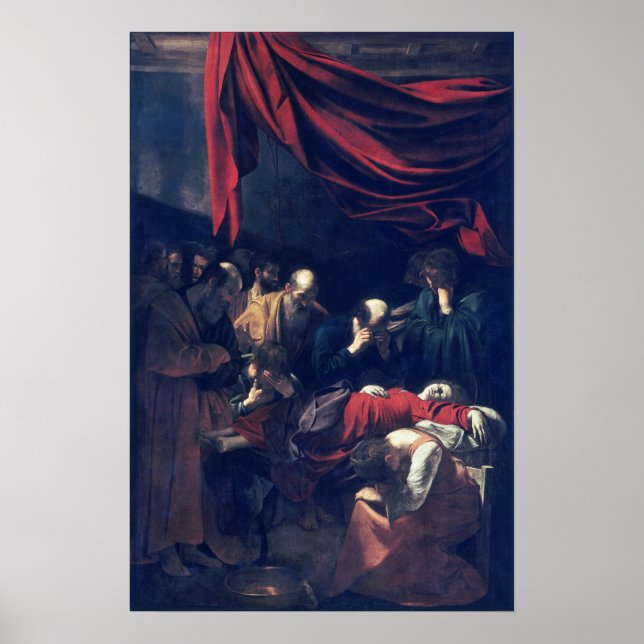 Caravaggio Tod der Jungfrau Poster (Vorne)