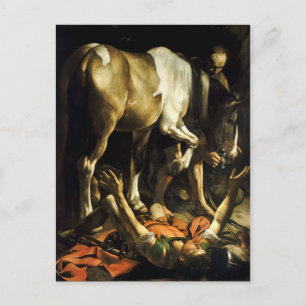Caravaggio - Umbau auf dem Weg nach Damaskus Postkarte