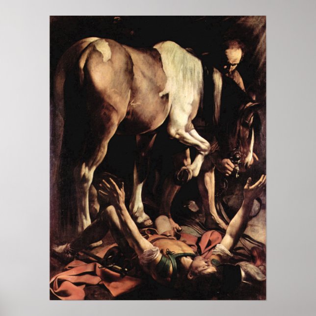 Caravaggio-Umwandlung von Saul Poster (Vorne)