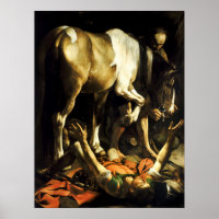Caravaggio Umwandlung von St. Paul Poster
