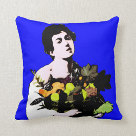 Caravaggio's Boy with Fruit Basket - Pop Art Style Kissen