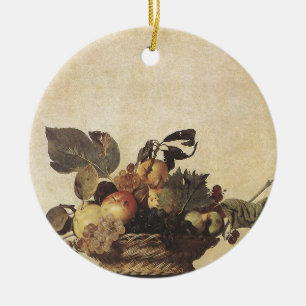 Caravaggios Obstkorb Keramik Ornament