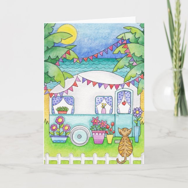 Caravan Art Greeting Card Karte (Vorderseite)
