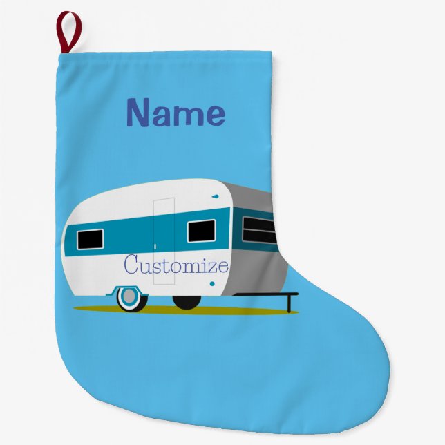 Caravan Camper RV Thunder_Cove Großer Weihnachtsstrumpf (Vorderseite)