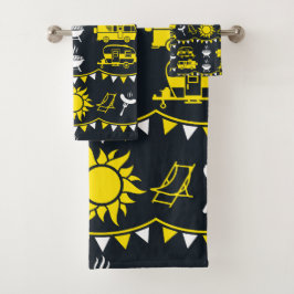Caravan Camping Deco Badhandtuch Set