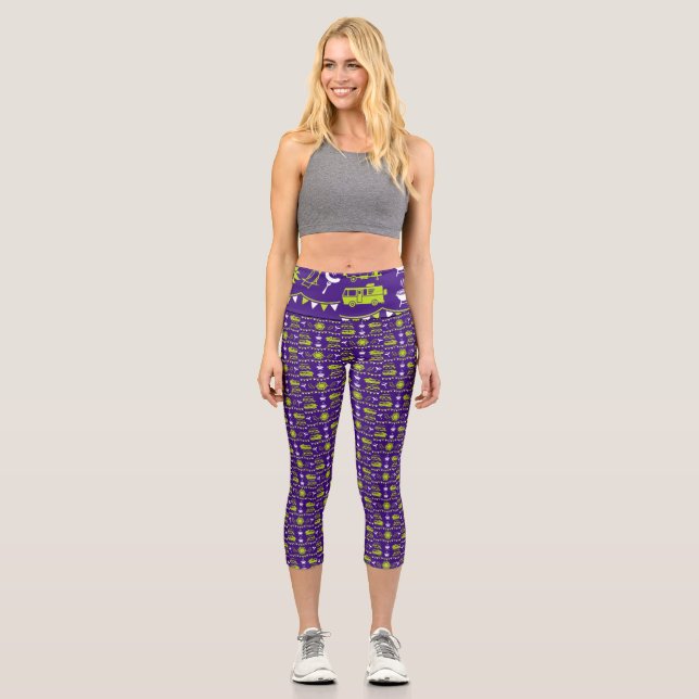 Caravan Camping Deco Capri Leggings (Vorderseite)