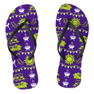 Caravan Camping Deco Flip Flops