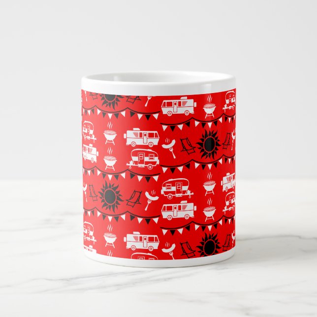 Caravan Camping Deco Jumbo-Tasse (Vorderseite)