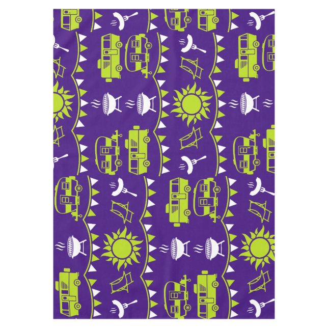 Caravan Camping Deco Tischdecke (Vorderseite)