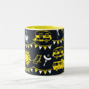 Caravan Camping Deco Zweifarbige Tasse