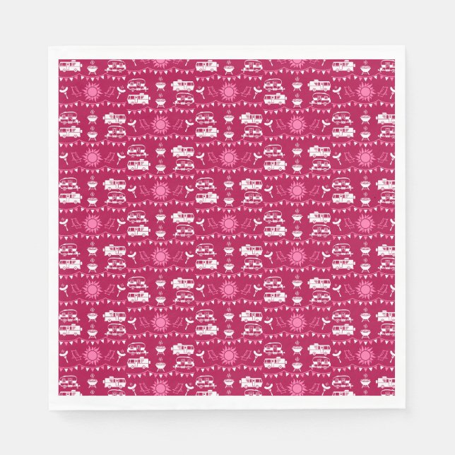 Caravan Camping Wohngestaltung Serviette (Vorderseite)