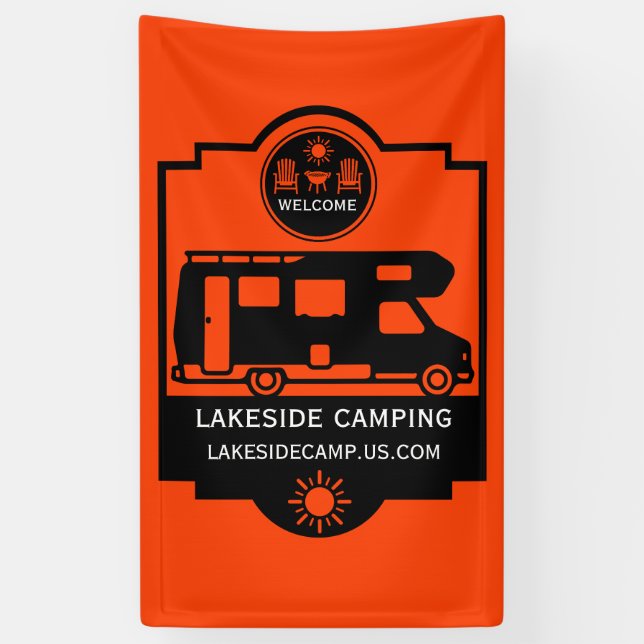 Caravan Campingplatz Werbeaktion Banner (Vertikal)