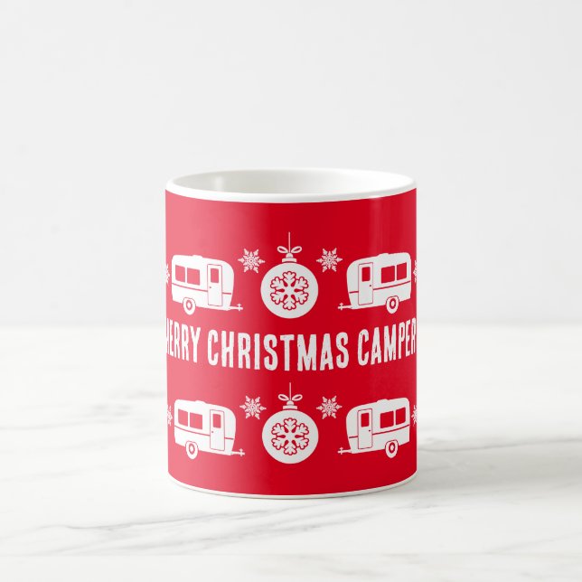 Caravan Happy Christmas Camping Kaffeetasse (Mittel)
