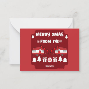 Caravan Happy Christmas Camping Mitteilungskarte