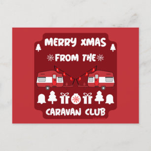 Caravan Happy Christmas Camping Postkarte
