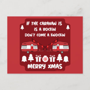 Caravan Happy Christmas Camping Postkarte