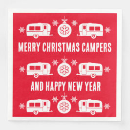Caravan Happy Christmas Camping Serviette