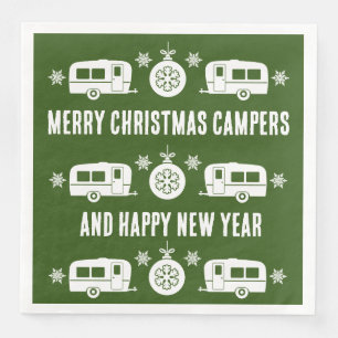 Caravan Happy Christmas Camping Serviette