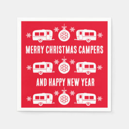 Caravan Happy Christmas Camping Serviette