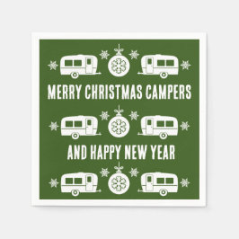 Caravan Happy Christmas Camping Serviette