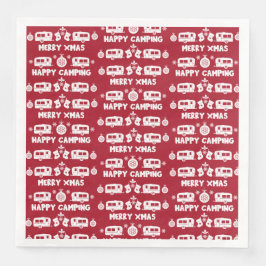 Caravan Happy Christmas Camping Serviette