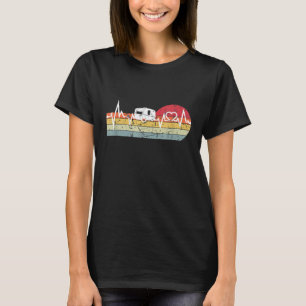 Caravan Heartbeat Ekg Camper Camping Funny 1 T-Shirt