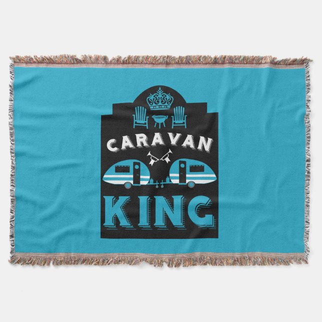 Caravan King - Geschenke für Camper Decke (Vorderseite)