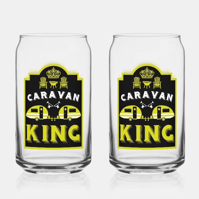 Caravan King - Geschenke für Camper Dosenglas (Vorderseite)